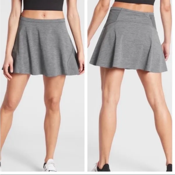 Athleta Womens Match Point Skort Size XS Heathered Gray‎ Stretch Athletic *FLAW - Image 2