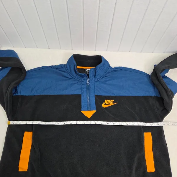 Nike Polar Fleece Half Zip Blue Orange Size‎ XL - Image 5