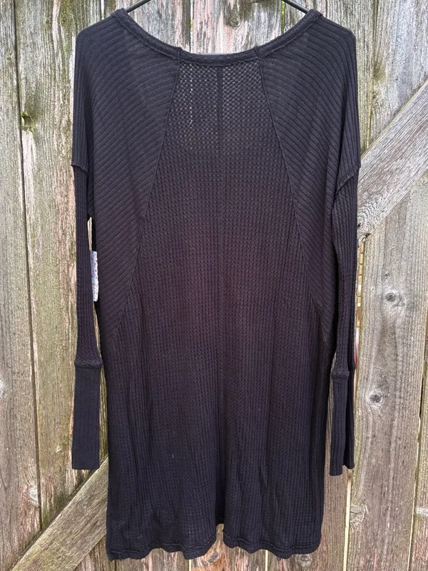 NWT Free People Ventura Thermal Tunic Top Black Size Medium - Image 10