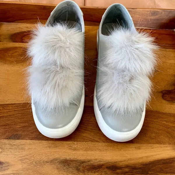 Steve Madden Faux Fur Pom Pom Shoes - Image 2