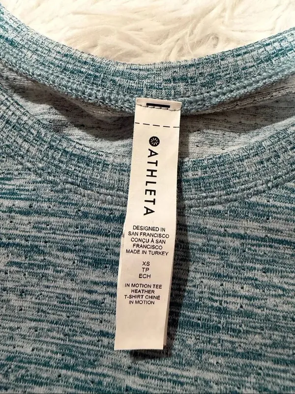 Athleta In Motion Tee in Heather Blue XS - Image 5