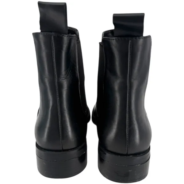 ZARA Women's Black Leather Chelsea Ankle‎ Boots Size 7.5 (EU 38) Minimalist - Image 6