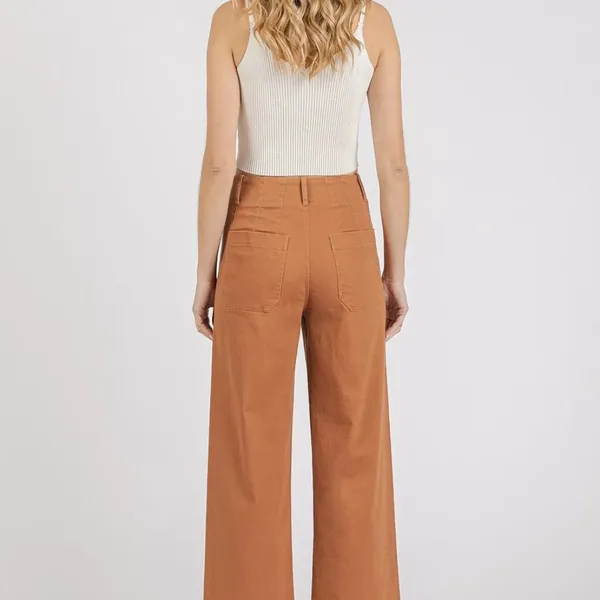 Mittoshop Twill Patch Pocket High Rise‎ Wide Leg Pants - Image 5