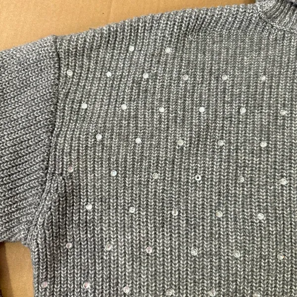 NWT Steve Madden Rhinestoned Astro Sweater Oversized Turtle Neck‎ Knit Sweater - Image 5