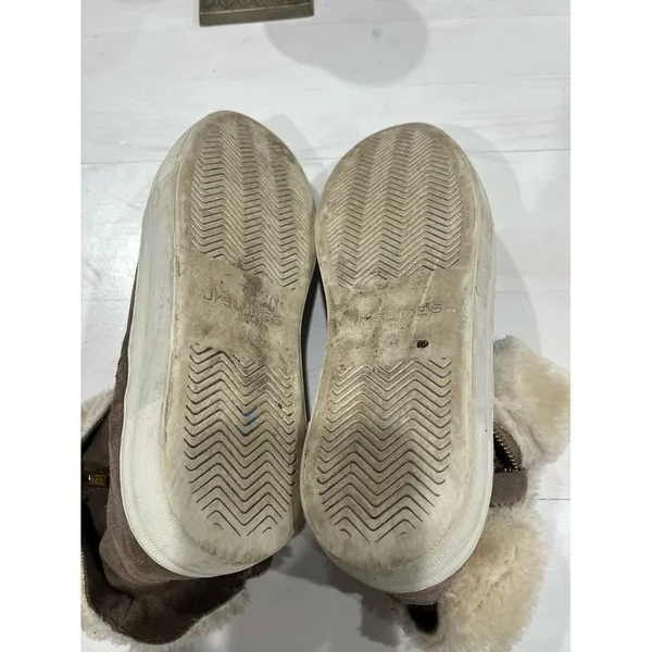 J‎ SLIDES faux fur lined rubber sole high top zipper side slip on shoes Size 8 - Image 9