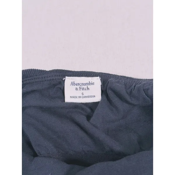 Abercrombie & Fitch Ribbed Strapless Top Slit Size S Black Minimal Y2K Going Out - Image 4