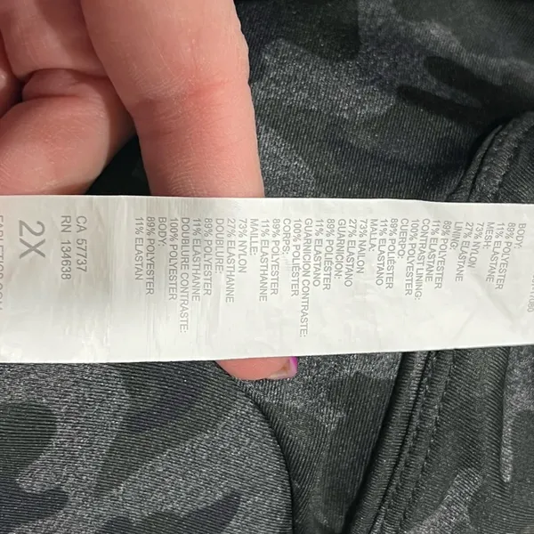Fabletics on the go medium impact camo sports bra 2x - Image 12