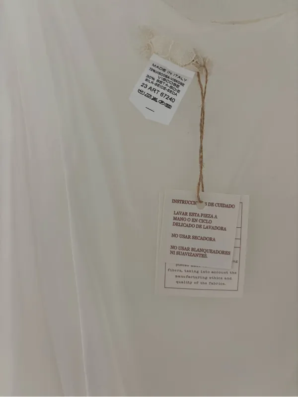 White Sheer Asymmetrical Cape - Image 2