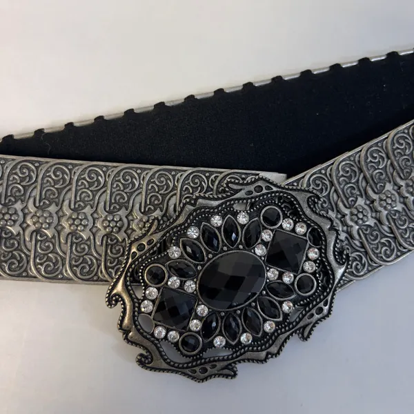 Vintage Metallic Belt NWOT Gray - Image 6