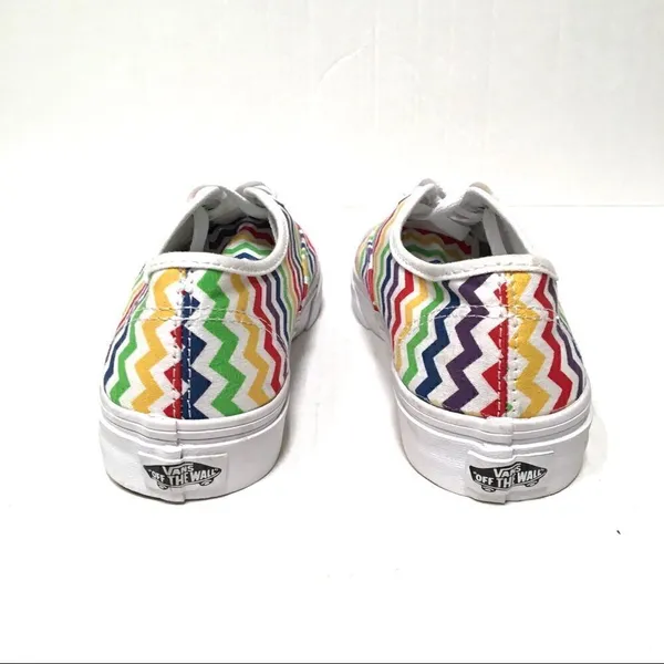 NWOT Vans rainbow chevron print sneakers 6.5‎ - Image 5