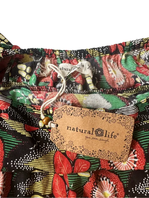 Natural Life Mia Tie-Back Maxi Dress - Orange Floral Blooms - Image 9