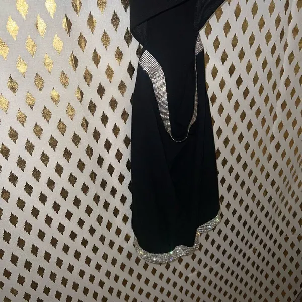 Rhinestone cutout little black dress size S - Image 5