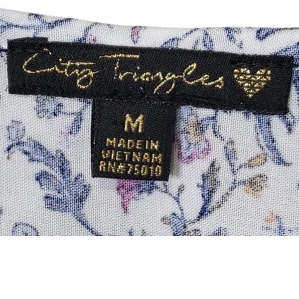 Dress Size M by City Triangles purple floral‎ knee length - Image 2
