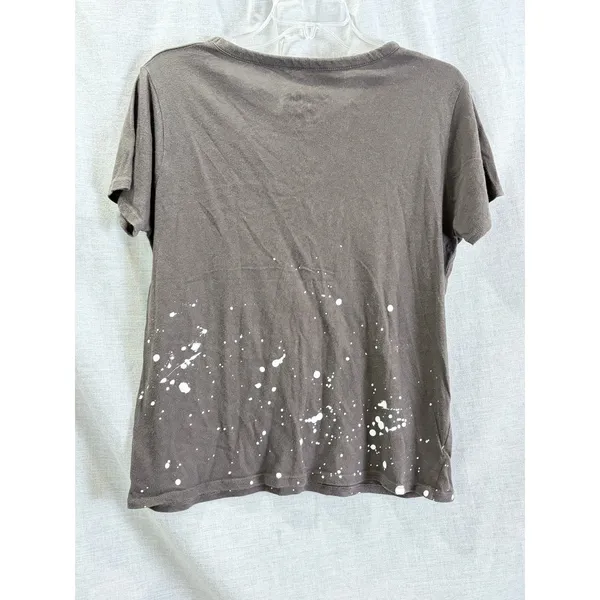 Chaser The Who Live In Concert 82 Graphic T-Shirt Grey Paint Splatter Womens‎ M - Image 6