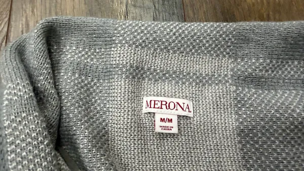 Merona Women’s Plaid Knit Cardigan Open Front Gray/Cream Size Medium - Image 3