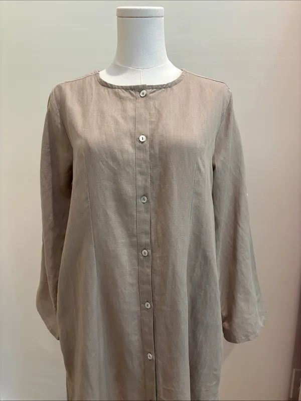 Embellish by Creative Concepts Dress Cotton Linen Maxi Size Small - Image 3
