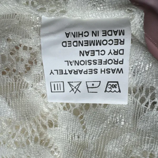 Love Highlight Cream‎ Lace Bohemian Bell Bottom Pants Size Large 28" waist - Image 5
