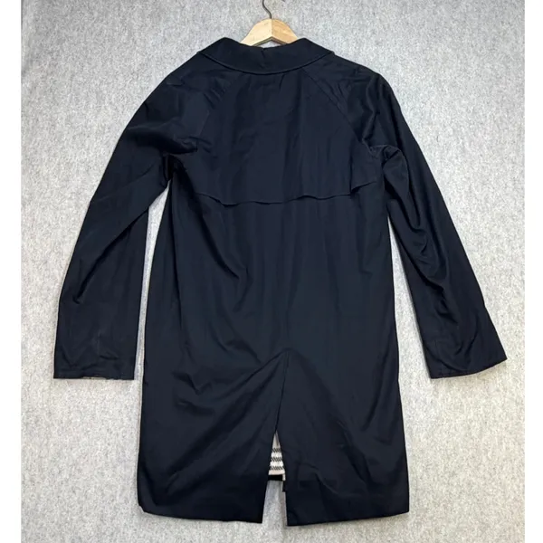 Burberry London Car Coat Women 6R Black Nova Chk Luxury Old Money Dark Academia - Image 2