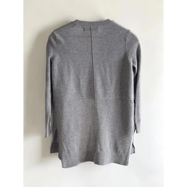 Abercrombie & Fitch Womens XS‎ Gray Open Front Mixed Knit Cardigan Sweater Light - Image 2