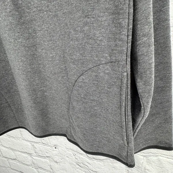 St Johns Bay Top Women's M Gray 1/4 Snap Sweatshirt Pockets Long Sleeve Fleece - Image 5