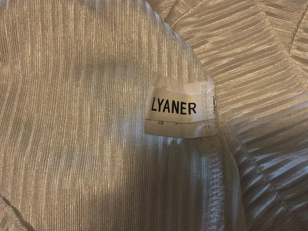 Lyaner Cream Pleated Short Sleeve Button Up Blouse White - Image 2