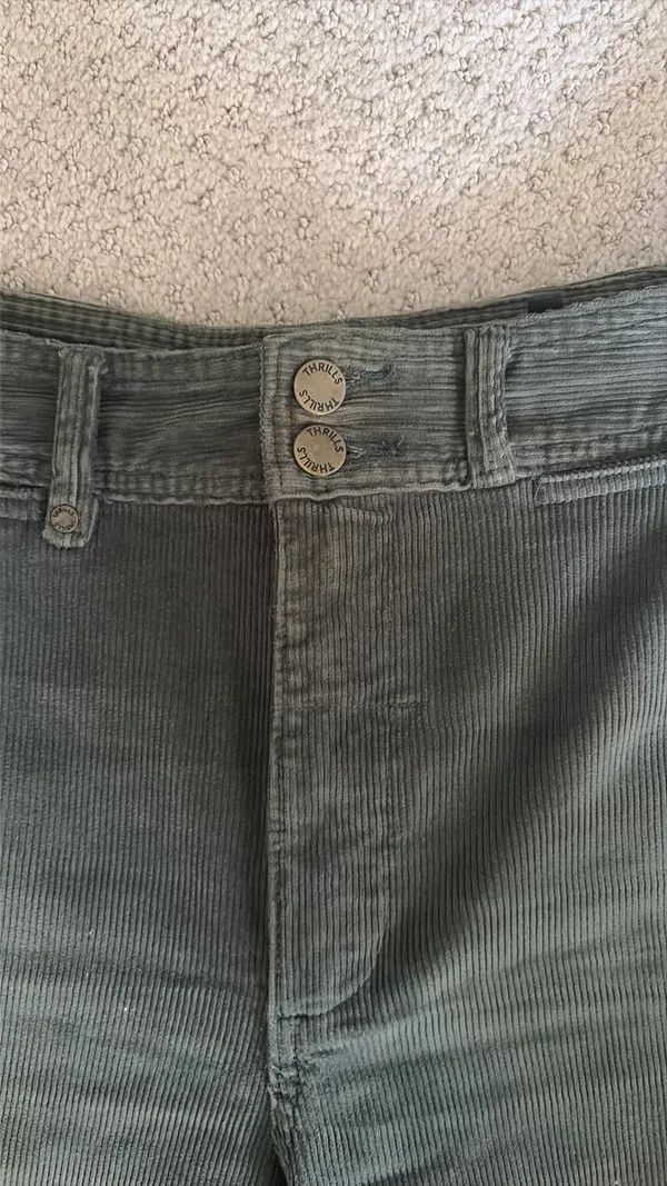 Thrills Green Corduroy Jeans - Image 6