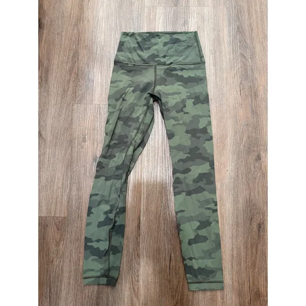 Lululemon‎ Align High-Rise Pant 28 Heritage 365 Camo Brier Sage Multi Green Sz 4 - Image 3