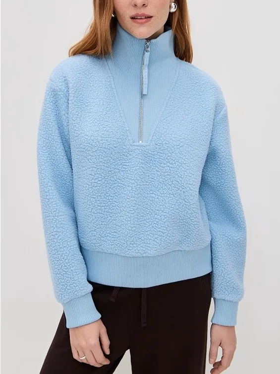 Varley Jaylin Half Zip Fleece in Glacier Blue - Image 2