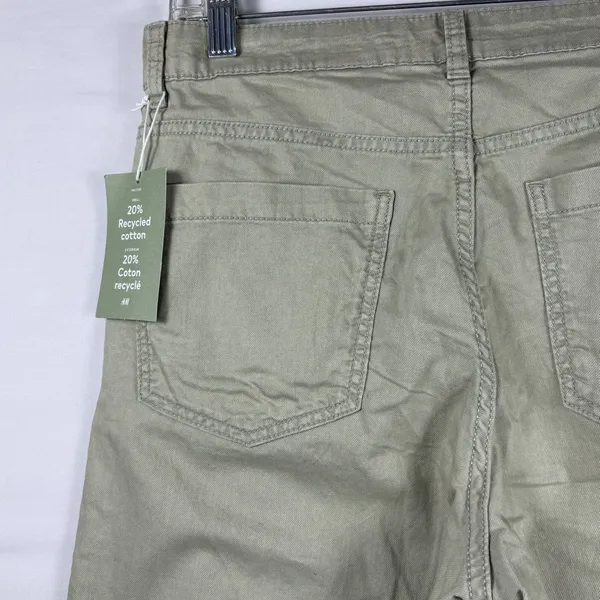 H&M Divided Womens Khaki Pants 5 pocket‎ style casual travel wide leg 4 NWT - Image 4