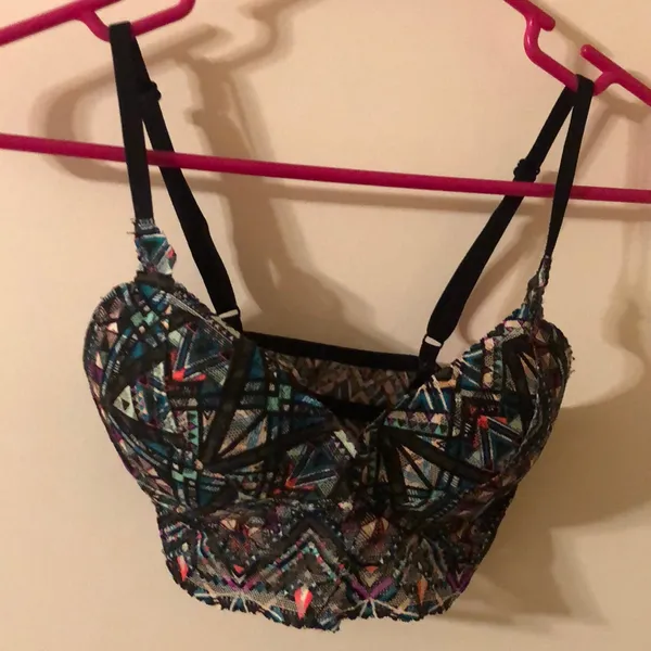 Victoria's Secret PINK Tropical Lace Push Up Bralette XS - Image 2