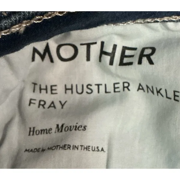 MOTHER The Hustler Ankle Fray Jeans 27 Home Movies High Rise Bootcut NWOT - Image 4