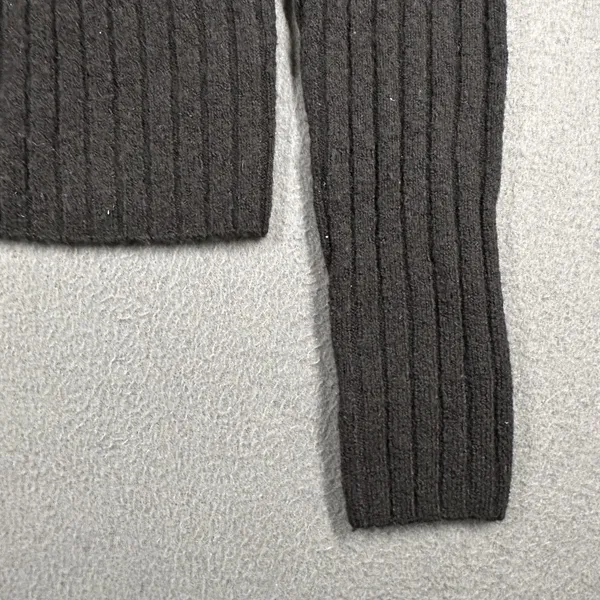 Madewell Sweater Womens Small Black Ribbed Knit Crewneck Long Sleeve Pullover - Image 5