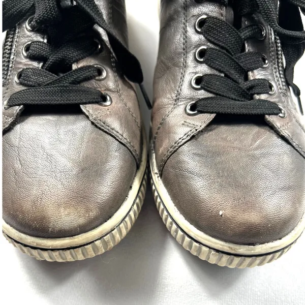 Remonte Maditta D0700 Leather Sneakers 40 Metallic Gray Brown Comfort Walking - Image 5