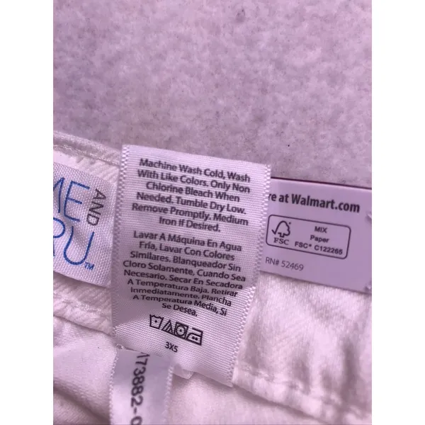 Time and Tru Wide Leg Jean Womens 6 White High Rise TT1736016271W Denim - Image 3