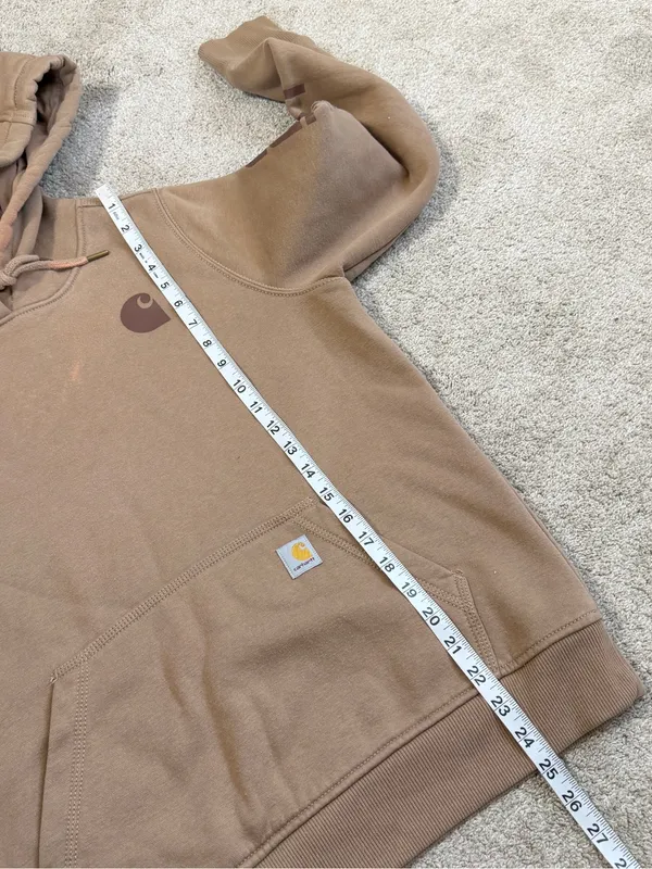 Carhartt Women’s Clarksburg Graphic Sleeve Hoodie Pullover Sweatshirt in Brown M - Image 11