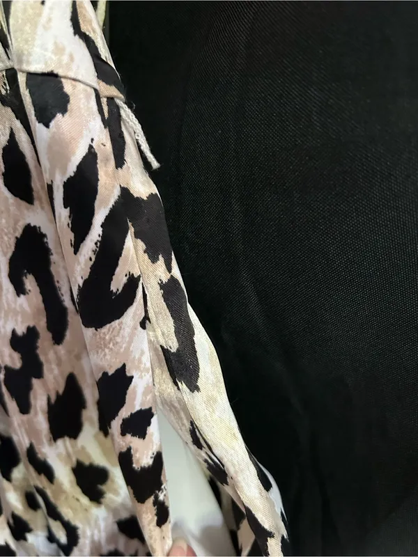 White House Black Market Women’s Leopard Print Sleeveless A-Line Dress SZ 8 - Image 7
