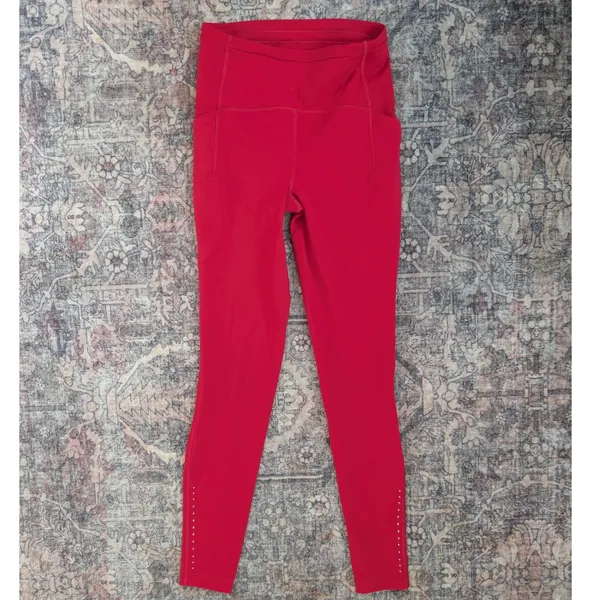 Lululemon Swift Speed High Rise Tight 28 Red Luxtreme Running Leggings LW5CX9S 4 - Image 3