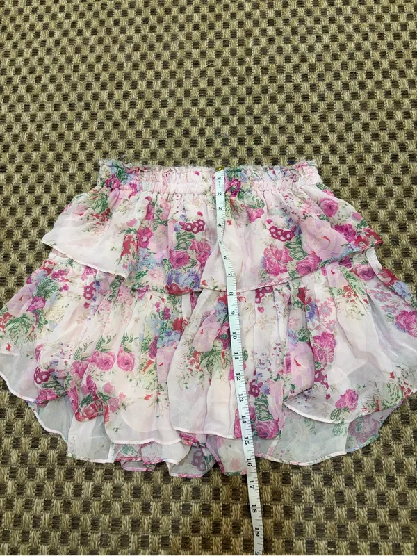 $295 LoveShackFancy Ruffle Mini Skirt in Shimmering Springs Size S - Image 6