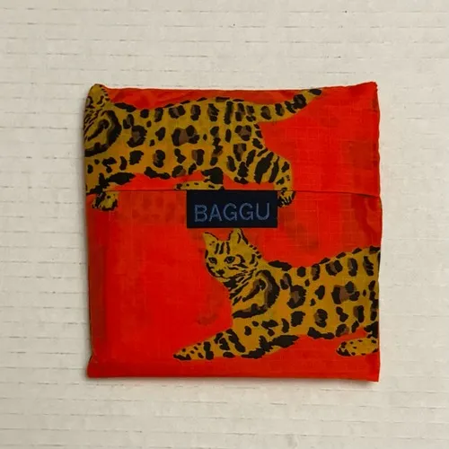 NWT Baggu Bengal Cat Orange Graphic Print Standard Size New‎ - Image 2