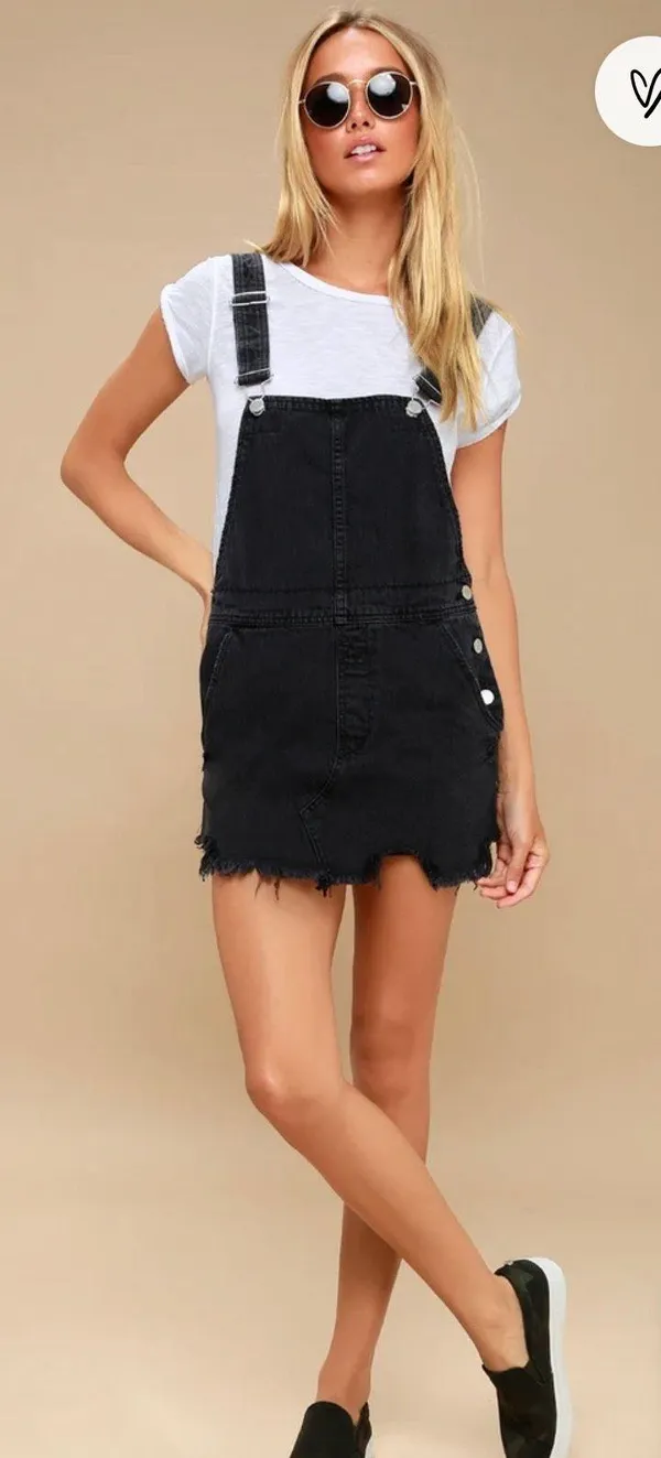 Free People DENIM OVERALL DRESS - Image 4