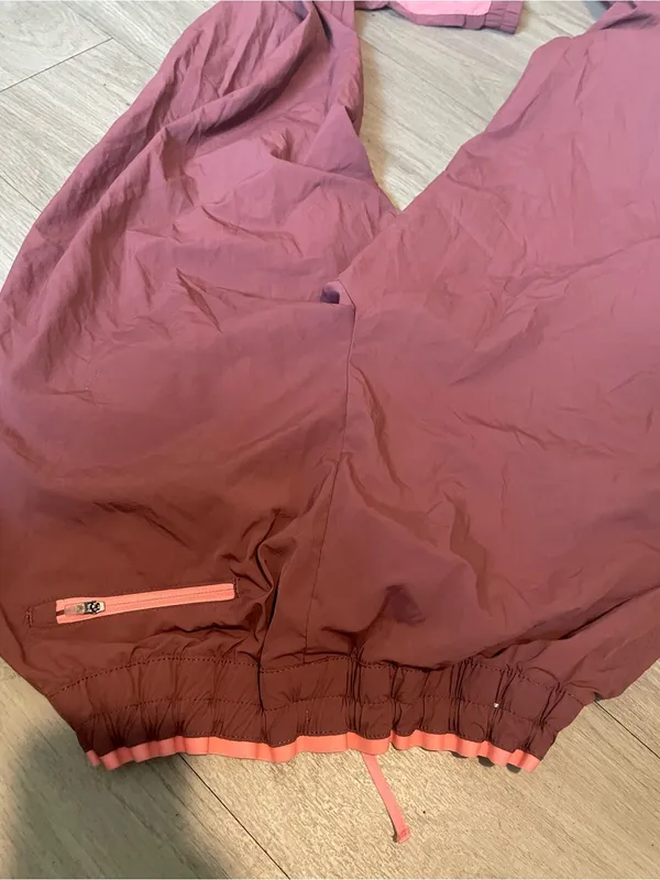 Reebok Maroon and Pink Colorblock Windbreaker Joggers - Image 3