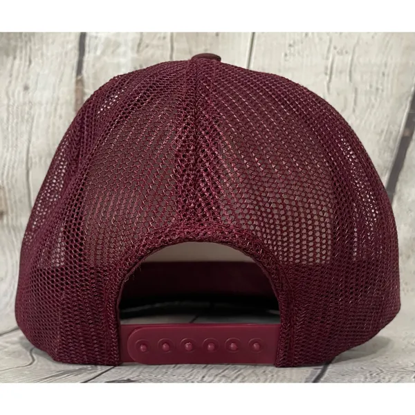 Vintage Burgundy Mr. Bad Wrench Snapback Trucker Hat - Image 4