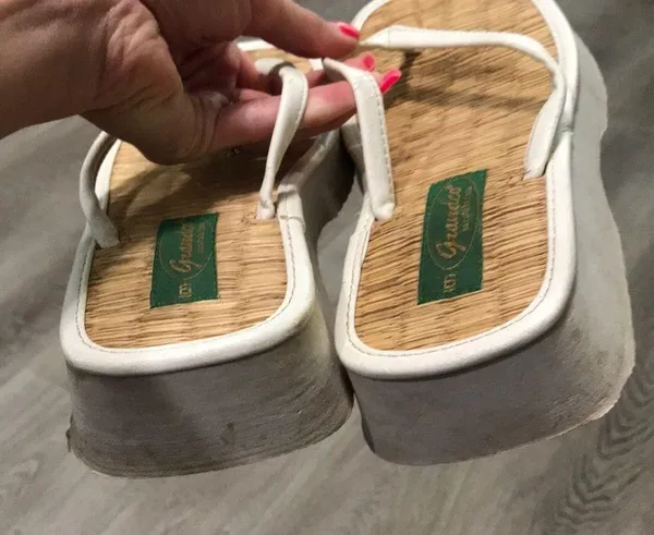 Grandco Straw Platform Flip Flops Sandals Size 6 - Image 8