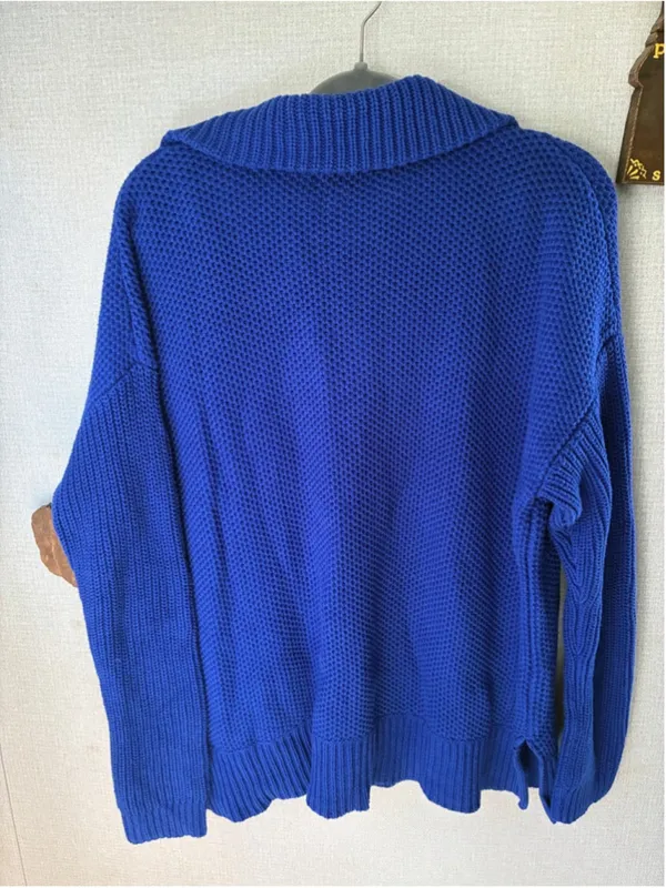 Lauren Ralph Lauren Blue Knit Pullover Sweater XL - Image 5