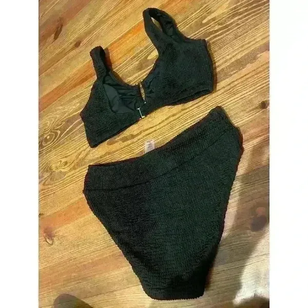 Amazon NWOT Black High Waisted Bikini, size M - Image 7