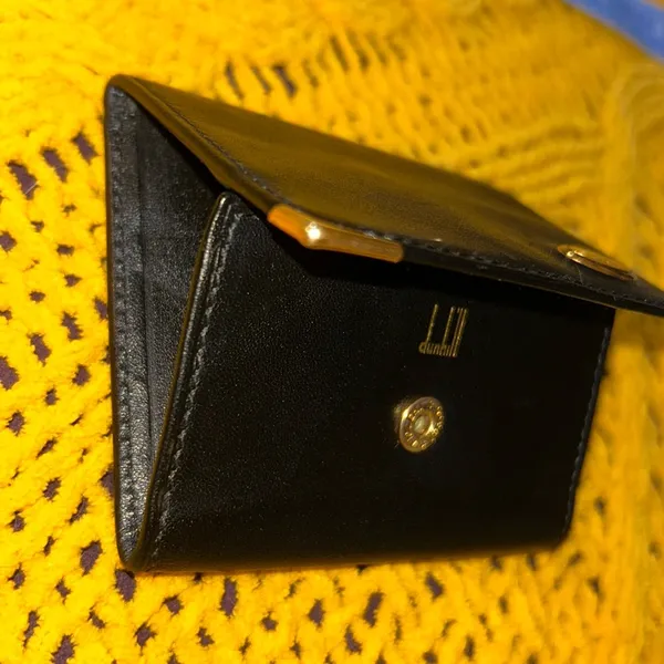 Dunhill Vintage Black Oxford Leather Coin Purse - Image 11