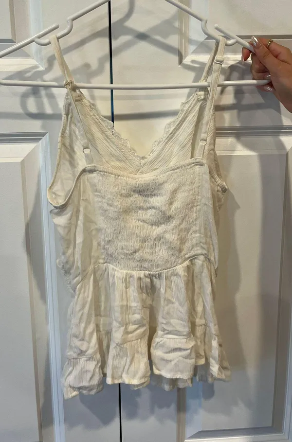 White Lace Tank Top - Image 3