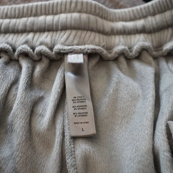 Skims Velour Jogger Pants Womens‎ Large Gray Stretch Cozy Minimalist Lounge - Image 10