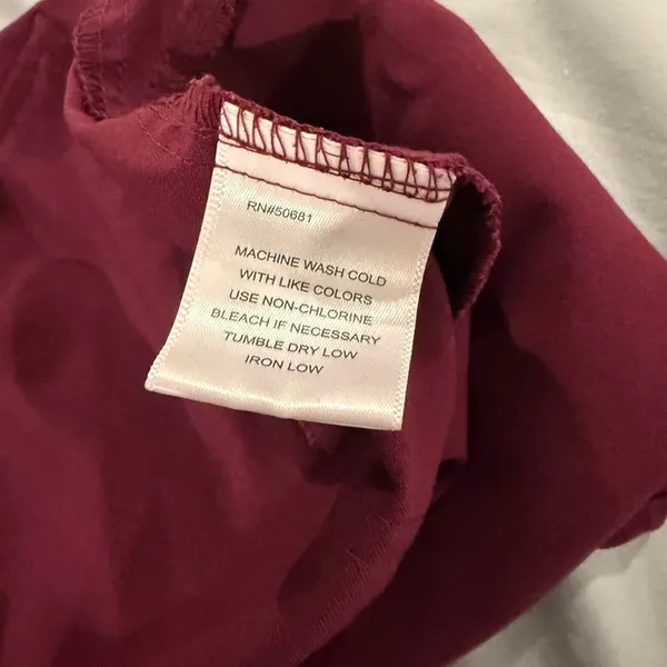 Grey’s Anatomy + Spandex Stretch Maroon Scrub Top Size 3XL. By Barco. - Image 4