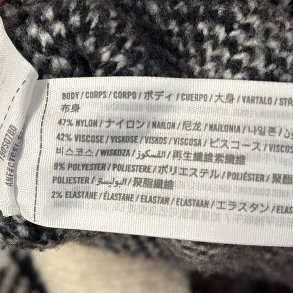 Abercrombie & Fitch Checkered Sweater Size Medium Black White Oversized - Image 7